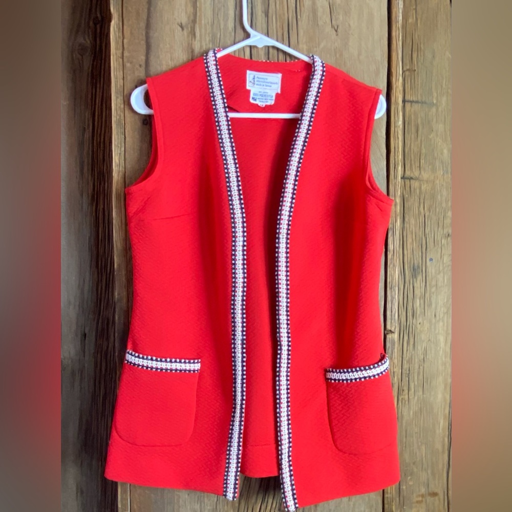 JC Penny Vintage 1970’s  Long Smock Vest with pockets